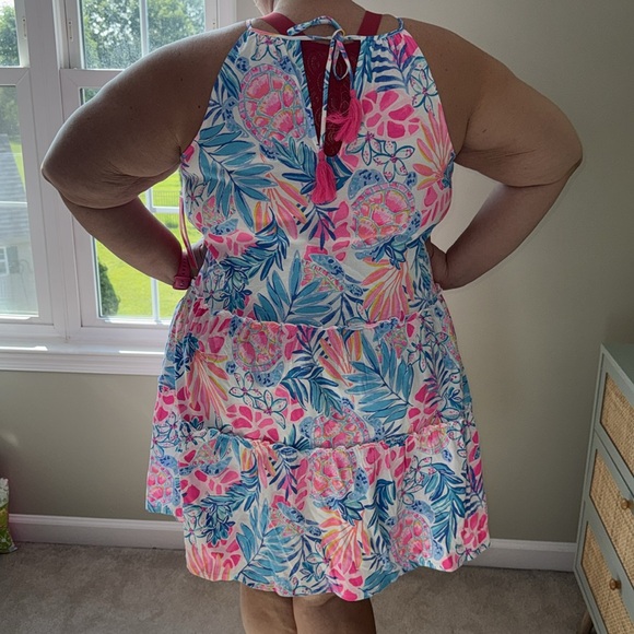 Lilly Pulitzer Evalyn Dress Resort White Rainforest Retreat - Picture 2 of 4